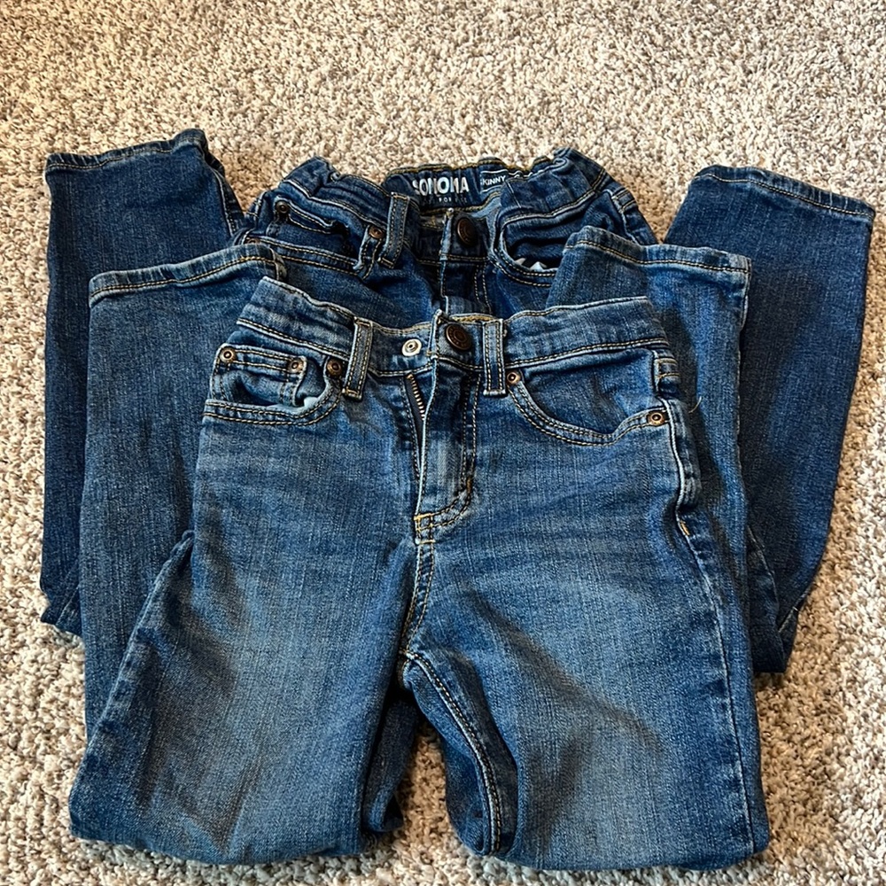 Two pairs of boys skinny jeans. Good Condition!